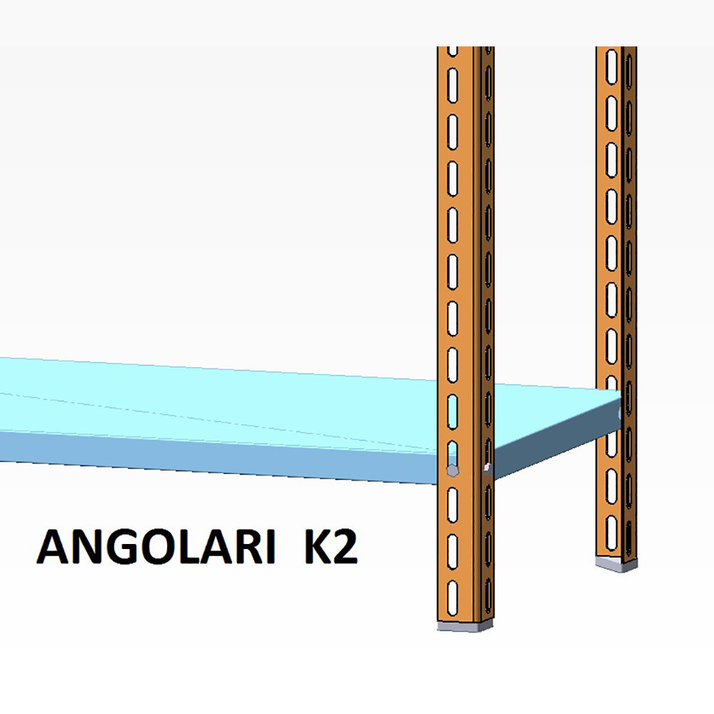 Montante angolare in ferro verniciato a forno per scaffali metallici a  bulloni