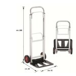 Carrello Portapacchi Pieghevole Carrello a Piattaforma con rotelle girevoli  Carico Max 150 Kg